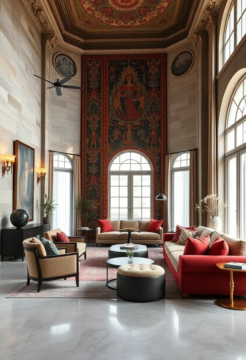 Tapestries⁤ and Fabrics: Hang rich textiles as wall art or use them to frame windows, creating a sense⁤ of warmth and historical⁣ reference