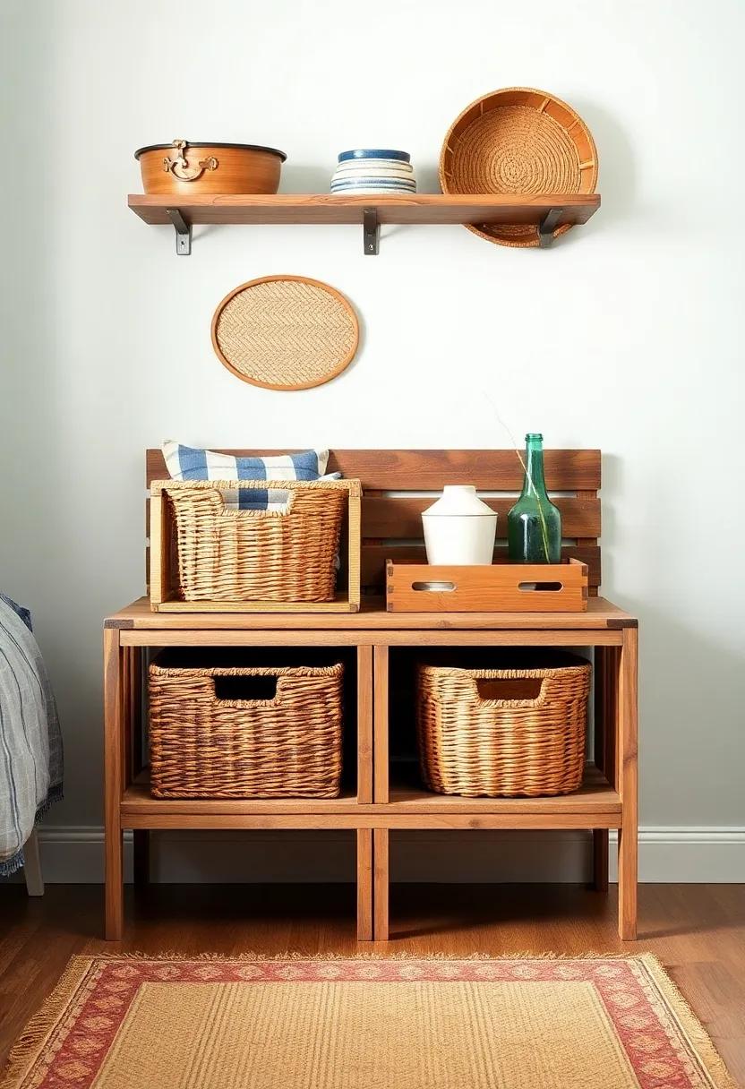 Creative Storage ​Solutions Using Repurposed Crates and Baskets