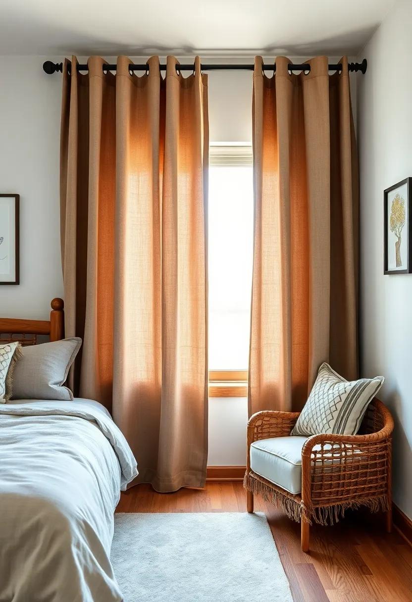 Rustic⁢ Curtains Allowing ⁣Natural light ​While Maintaining Privacy and Warmth
