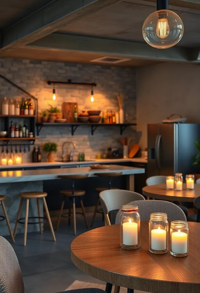 Candlelight ambiance: Place candles in mason jars⁣ or on tables for a warm glow that enhances the rustic atmosphere
