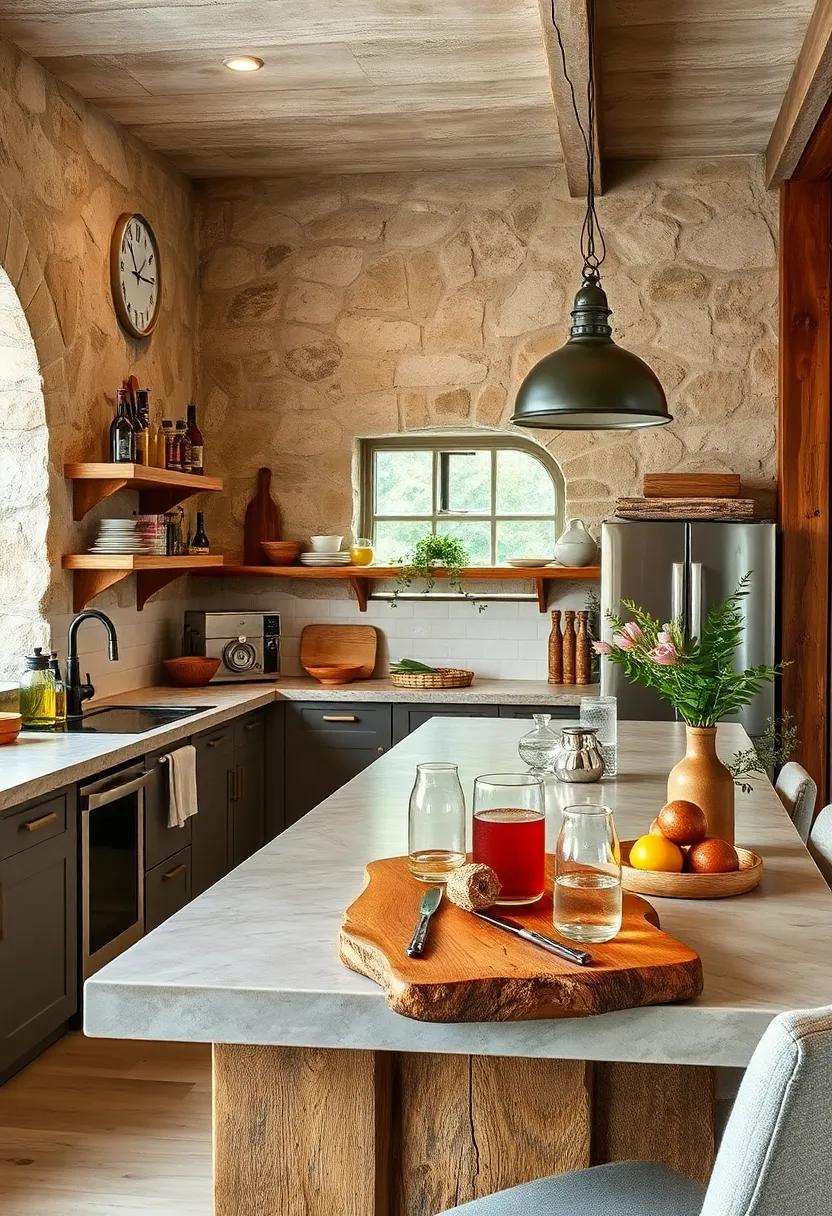 Natural wood accents: Use wooden cutting boards or trays for serving⁣ drinks that harmonize with your rustic theme