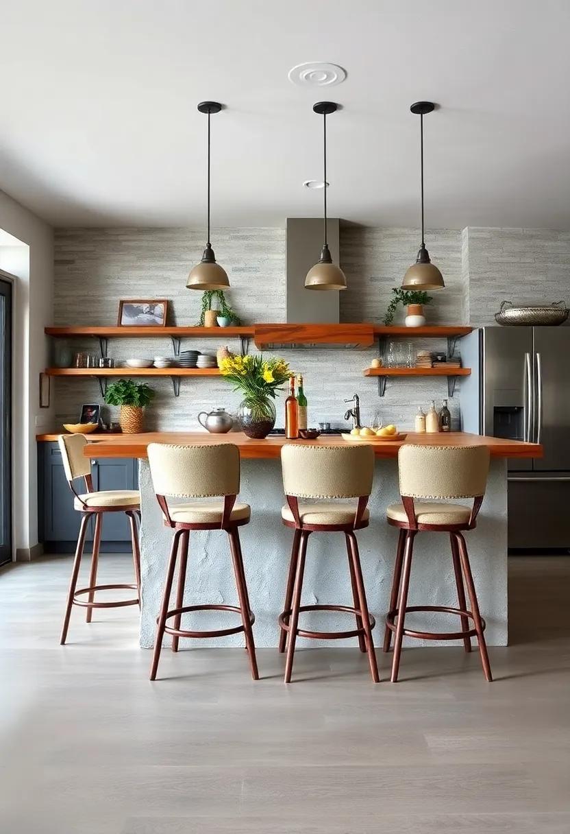 Vintage bar stools: Choose⁣ mismatched‍ or vintage bar stools that tell a story, adding character and a sense of history to your kitchen