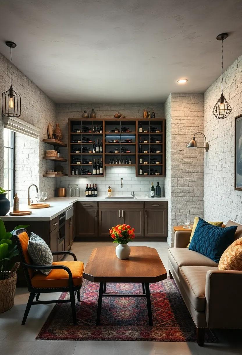 Wine storage: create a dedicated wine rack or cellar area for a sleek yet rustic way to store and display ‌your wine collection