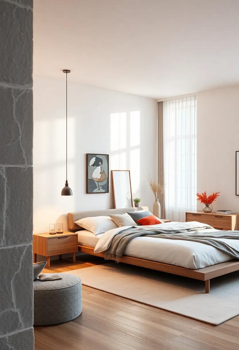 Choose minimalist furniture pieces, such as low-profile beds and simple nightstands, that provide functionality without overwhelming the ‍space