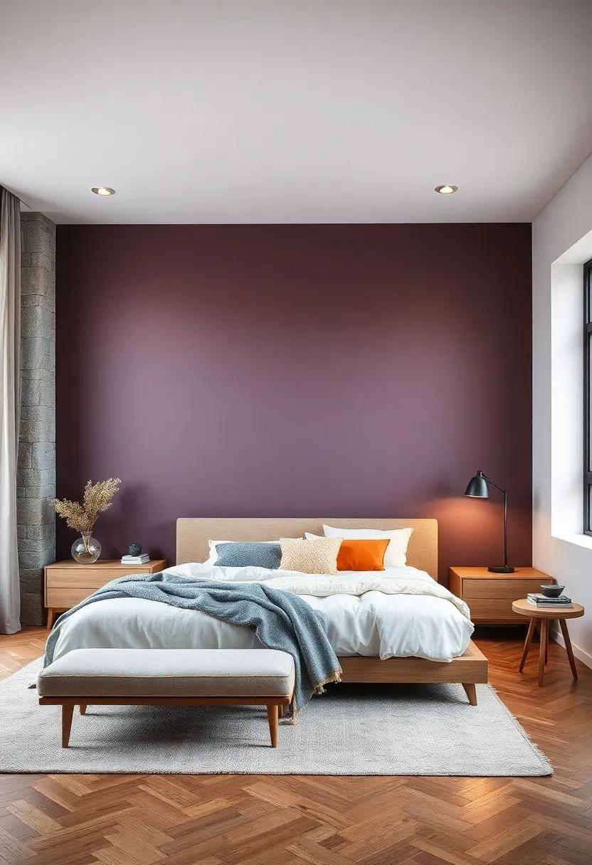 Create a focal wall with a⁢ textured wallpaper or a bold paint color, drawing the eye and adding interest to the room while ​remaining true to minimalist⁣ aesthetics
