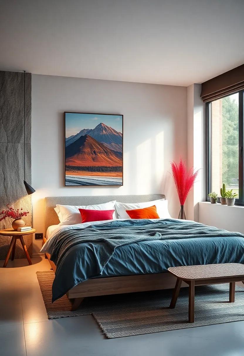 Incorporate a pop of color through decorative accents or artwork that echoes the natural beauty of scandinavian landscapes, adding character without overwhelming the senses