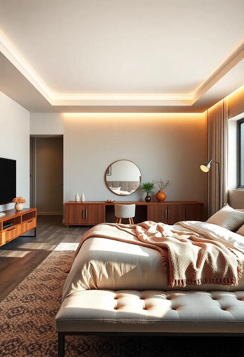 Make use of multifunctional furniture, like a bench at the foot of your bed‍ or a desk that doubles as a vanity, allowing for both style and practicality
