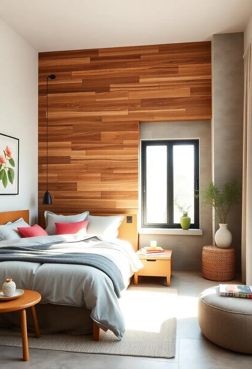 Embrace the warmth‌ of ⁣a reclaimed ⁢wood accent wall that adds ⁣character and a ⁢rustic charm to your serene retreat