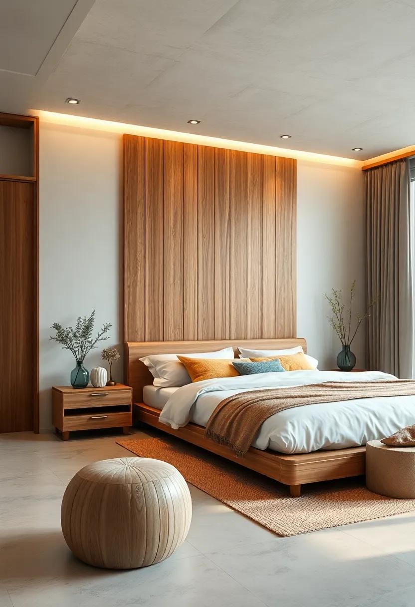 Experiment with a wooden ⁤screen as ‌a decorative divider⁤ in larger bedrooms,offering a subtle separation of space