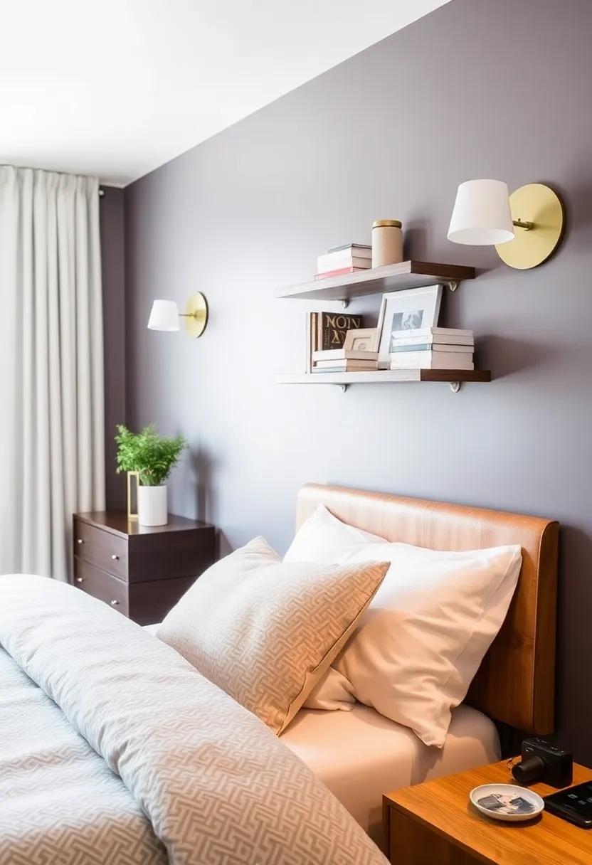 Smart Bedside Solutions: Use wall-mounted​ bedside shelves ⁢or sconces⁣ to save space while keeping necessary items within reach