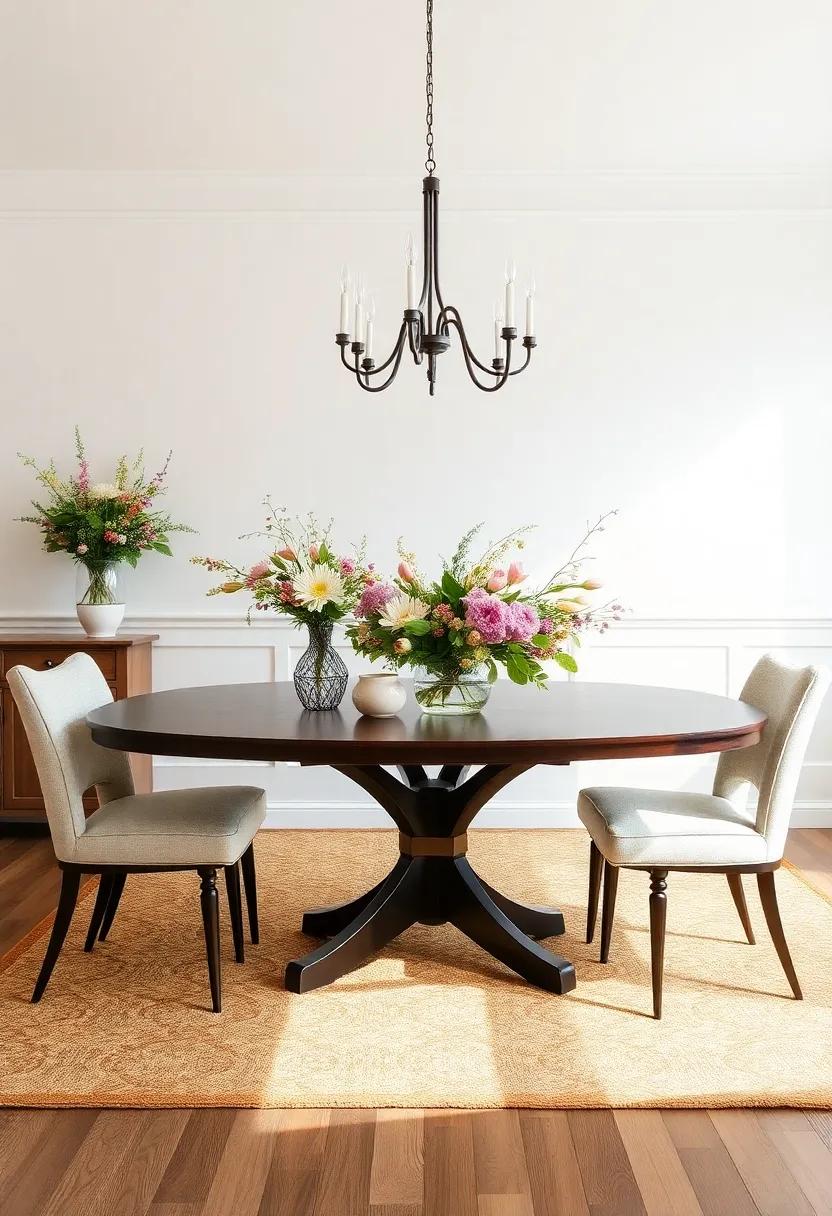 Arrange a Flower-Studded Centerpiece: Combine‌ candles and flowers in a low, wide ⁤arrangement to ⁣keep the⁤ focus on conversation while ​enjoying the beauty
