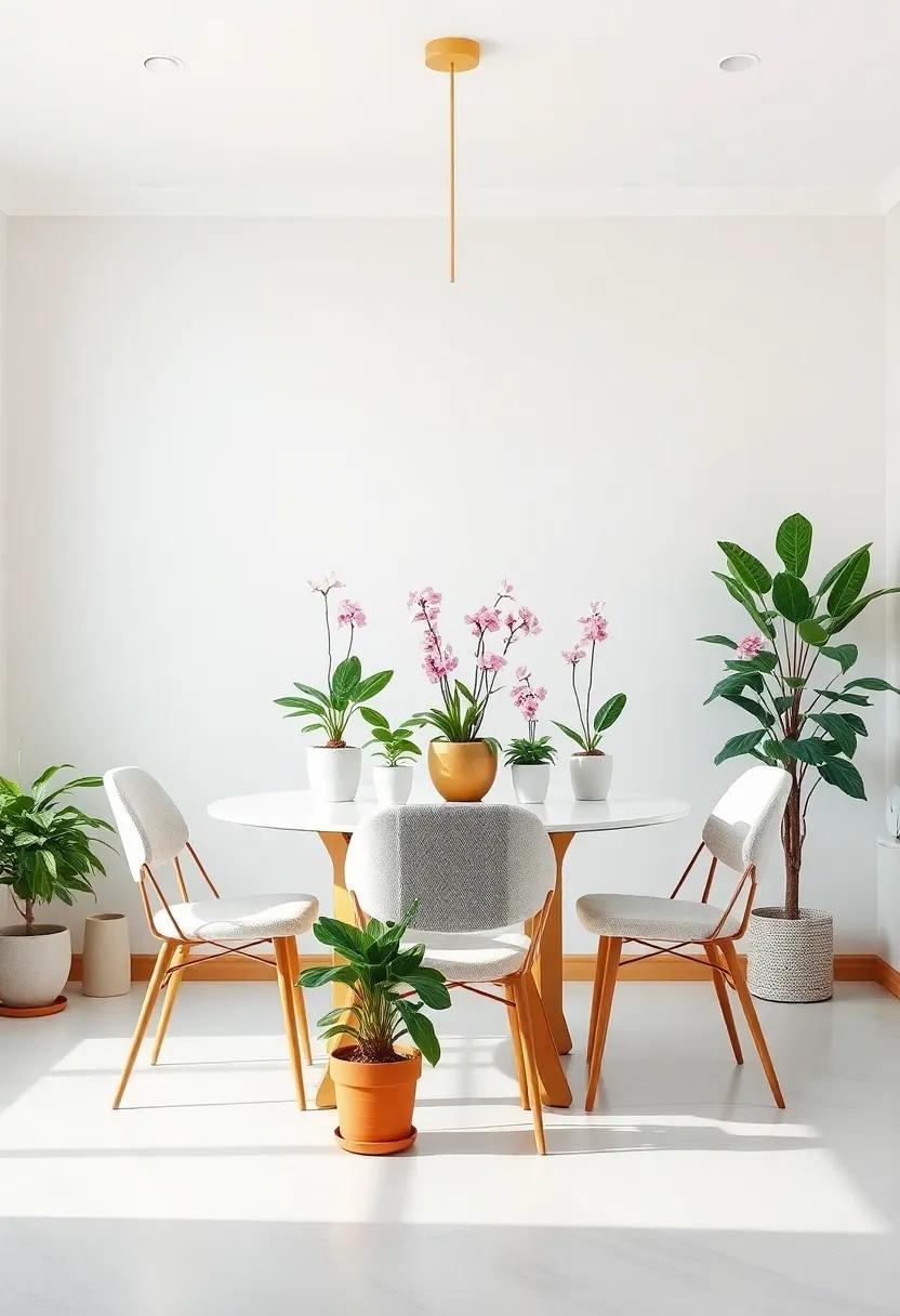 Incorporate⁢ Potted Plants: Use potted flowering plants as dining accents⁤ that add ‍life and ⁣greenery, improving the ⁣air ⁢quality⁢ while looking stunning