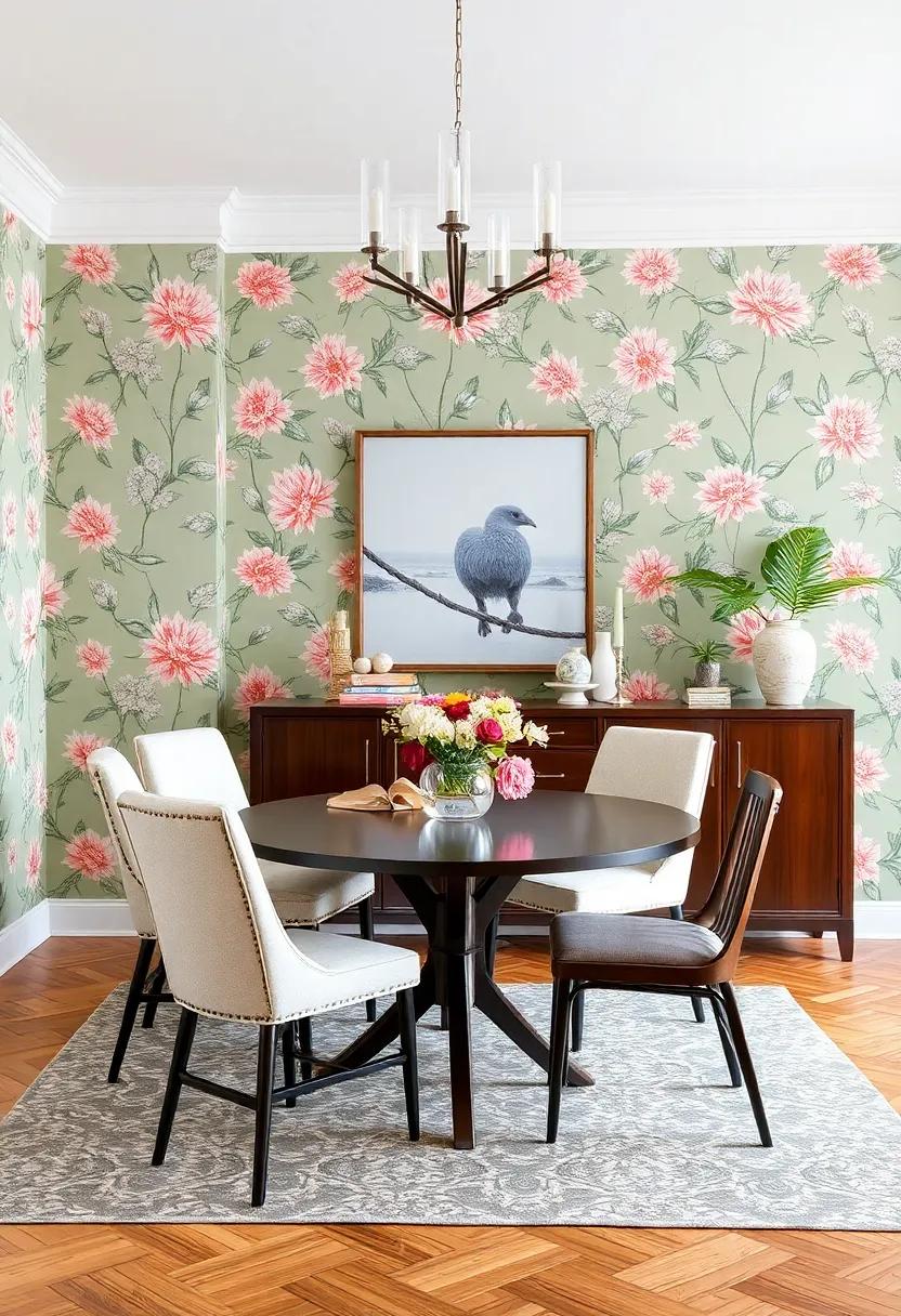 add a Floral Wallpaper ⁢Accent⁤ Wall: Choose wallpaper ‍with a subtle floral print to elevate one wall, transforming‍ the ‍room into a⁣ vibrant space