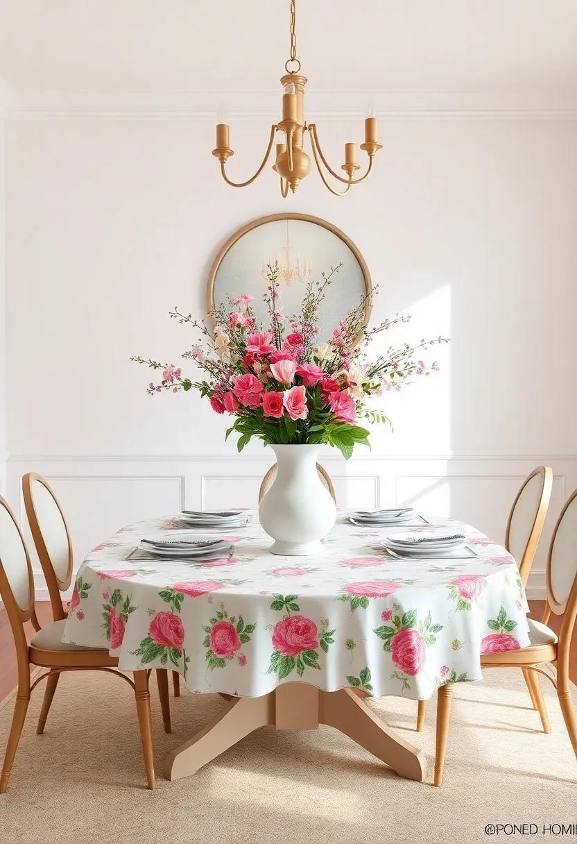 Personalize with Family⁣ Heirloom ‌Florals: Incorporate family heirlooms, such as⁤ a‍ vintage floral ⁣tablecloth or ​ceramic ⁤vase, to add⁢ sentimental ​value to your spring dining ‍room