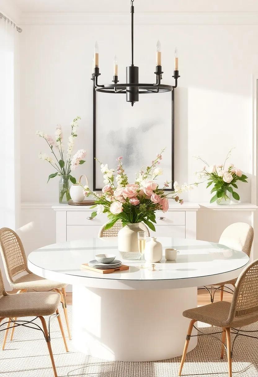 Introduce Fresh Flowers in Unique ⁣Vases: Fill ⁢a variety ⁣of⁣ vases with‍ fresh seasonal blooms for ⁤a‌ lively centerpiece that changes ​weekly or even daily