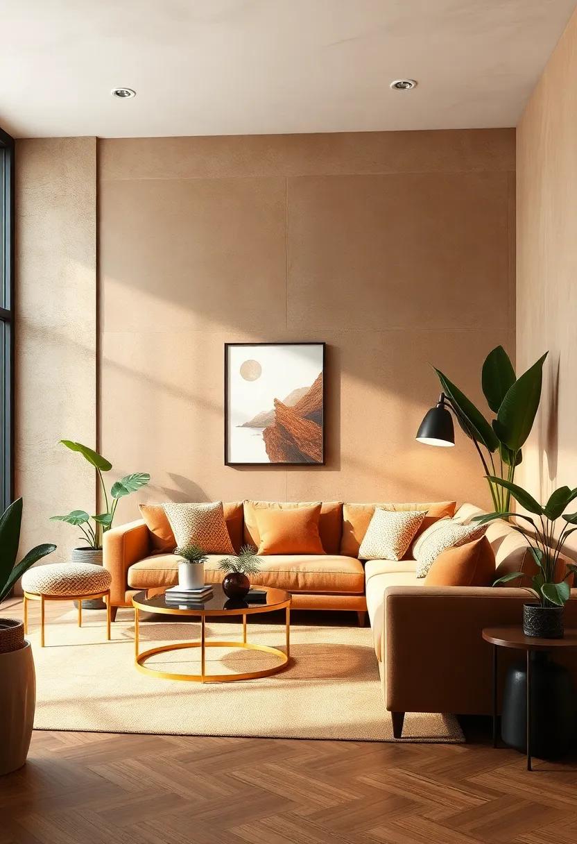 accents of Nature: Incorporating Plants to enhance ‌Tan ⁤Walls