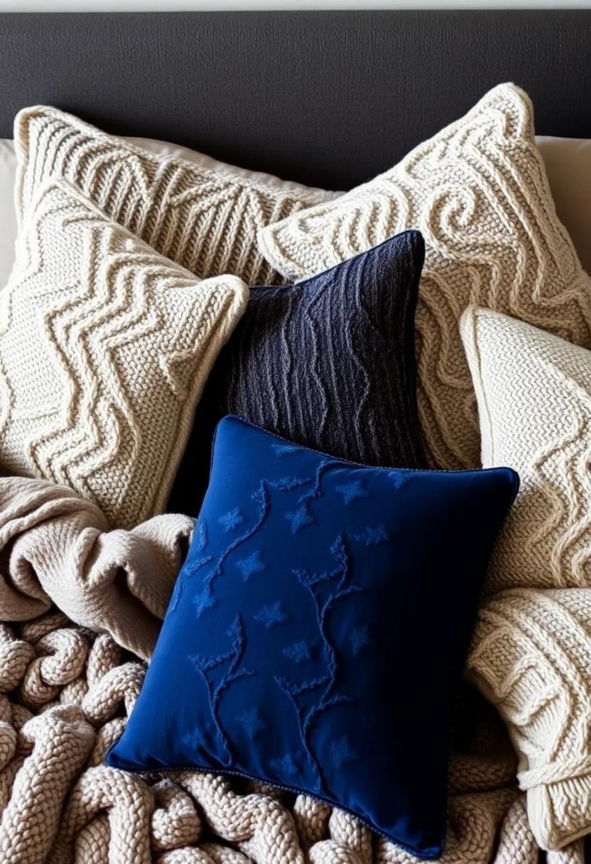 Textured Pillows: Add a variety of cushions with different textures and shapes to create​ a plush and⁤ inviting bed