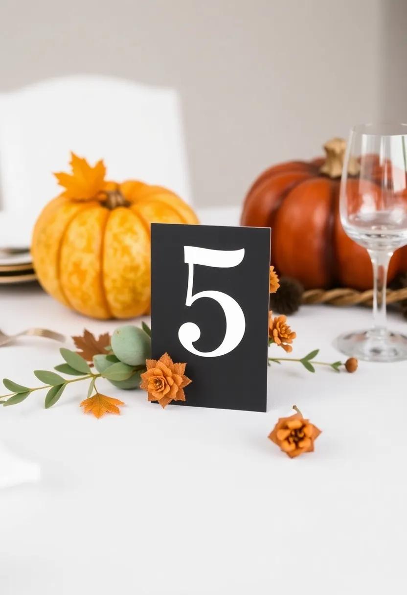 Artistic Table Numbers: Use handcrafted⁣ table numbers to guide your guests with flair and creativity,enhancing ‌the‌ overall theme
