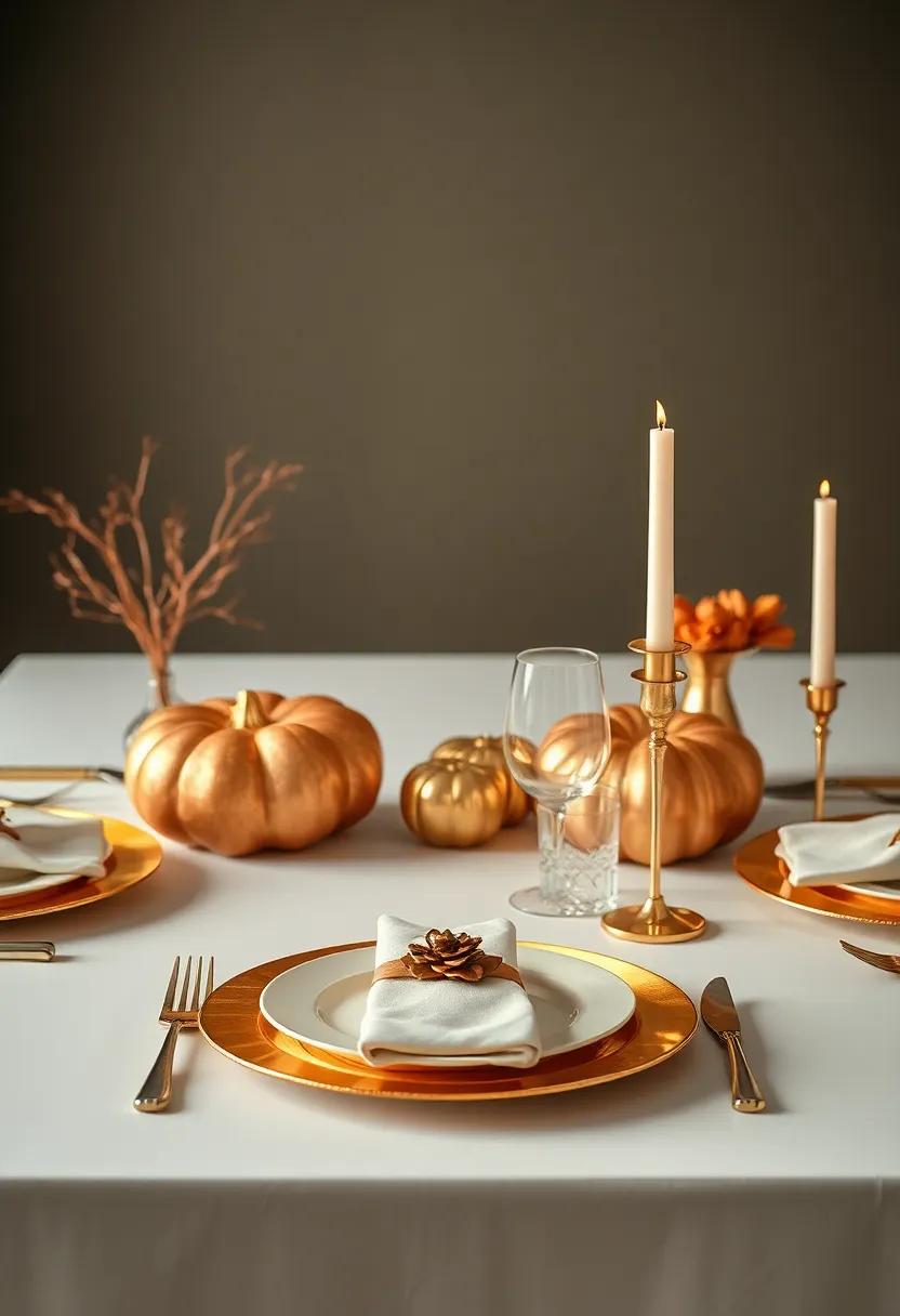 Metallic ⁢Dreams: Combine bronze, ⁢copper, and gold touches in table décor to⁢ reflect light ‌and create a festive ⁣elegance unmatched by any other theme