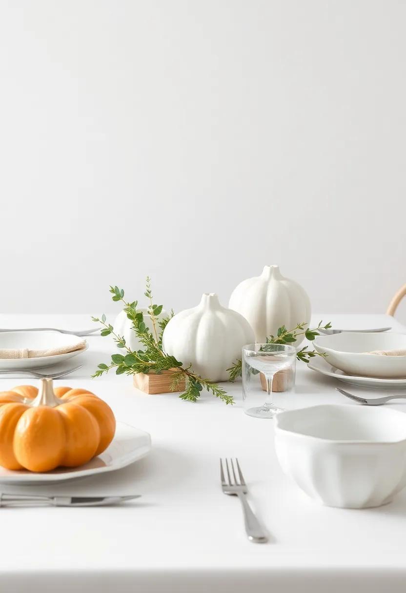 minimalist Scandinavian: ⁢Focus on clean lines and simplicity with white tableware, muted ​colors, ‍and sprigs ‍of greenery to create an airy and calm setting