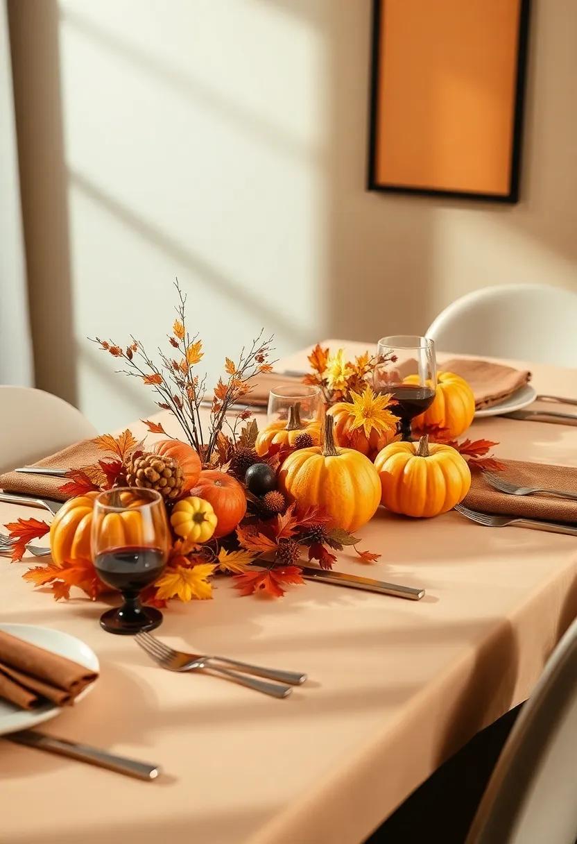 Seasonal Colors: Choose a color palette that reflects⁢ the season—rich oranges, browns, and yellows—to create a ​warm, inviting​ table
