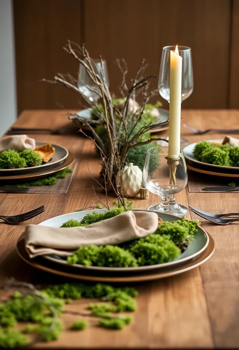 Woodsy Wonderland: Bring ⁣the outdoors in with table settings featuring moss, twigs,⁢ and natural wood elements for a rustic woodland vibe