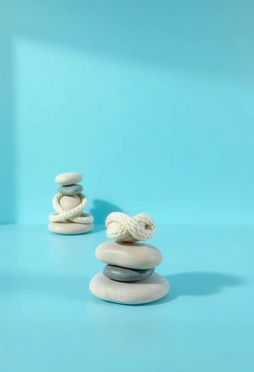 Design custom bookends by stacking stones and anchoring them with ⁤sailor’s knots, perfect for a​ coastal-style‌ bookshelf