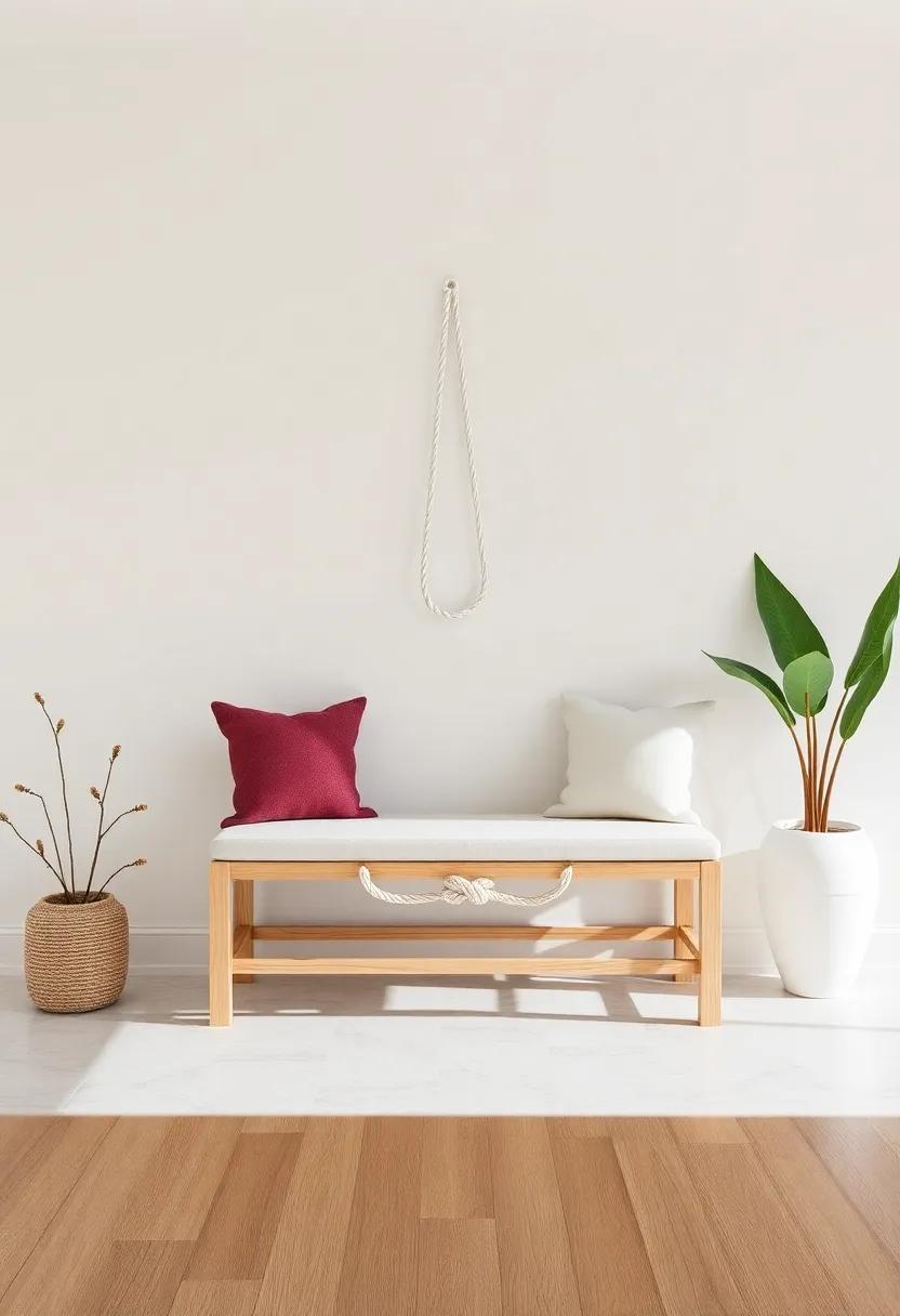Transform ⁣your‍ entryway with a sailor's ⁢knot-inspired bench design,‍ combining‍ seating with a touch of maritime ⁣charm
