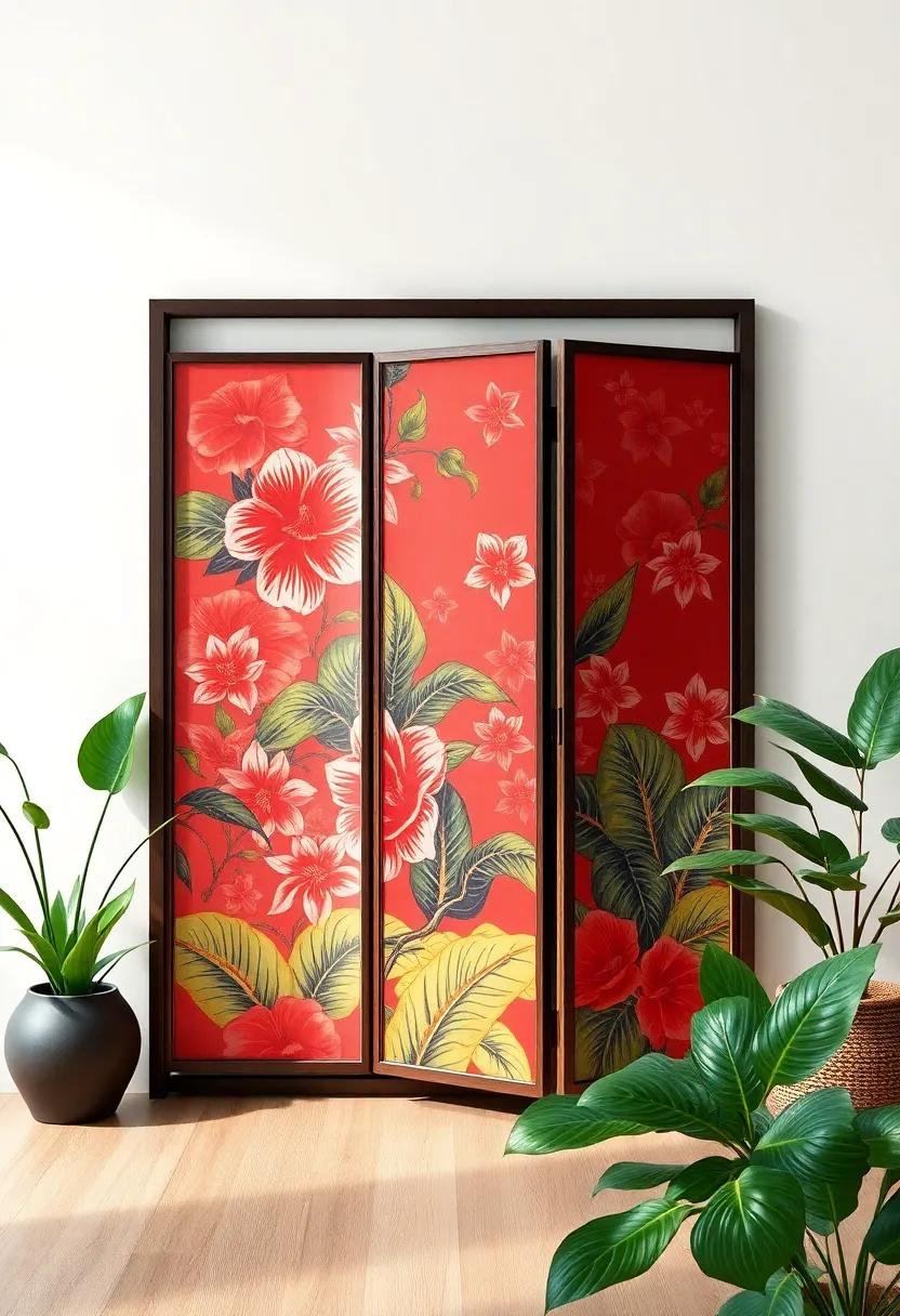 Asian-Inspired ‌Floral ⁢Screens: Use ‌decorative ‍folding screens ​adorned with Asian-inspired floral designs for an ‌elegant touch of ‌tropical sophistication