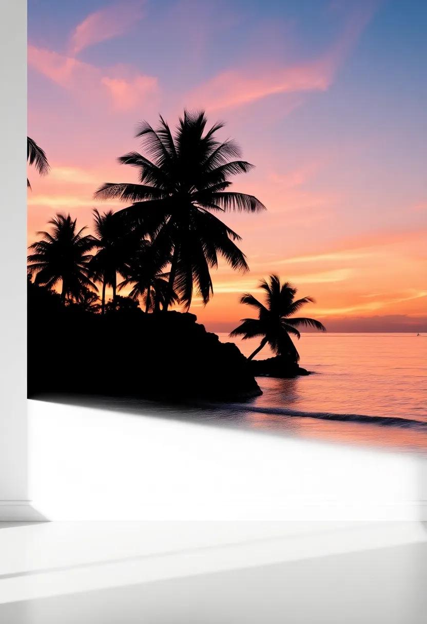 Coastal Sunset‍ Photography: Transform your living area ​with stunning photographs ‌of coastal sunsets,evoking beach vibes and‍ serene evenings