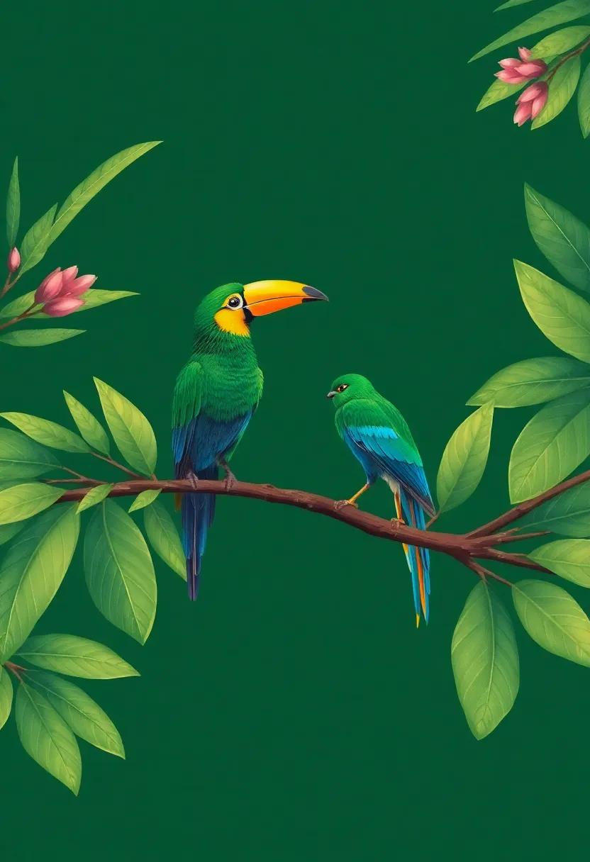 Tropical ⁤Bird‍ Illustrations: Choose elegant illustrations of exotic birds ⁢perched on lush ⁢branches, adding ⁢a whimsical ‌and vibrant element ‍to your⁤ space