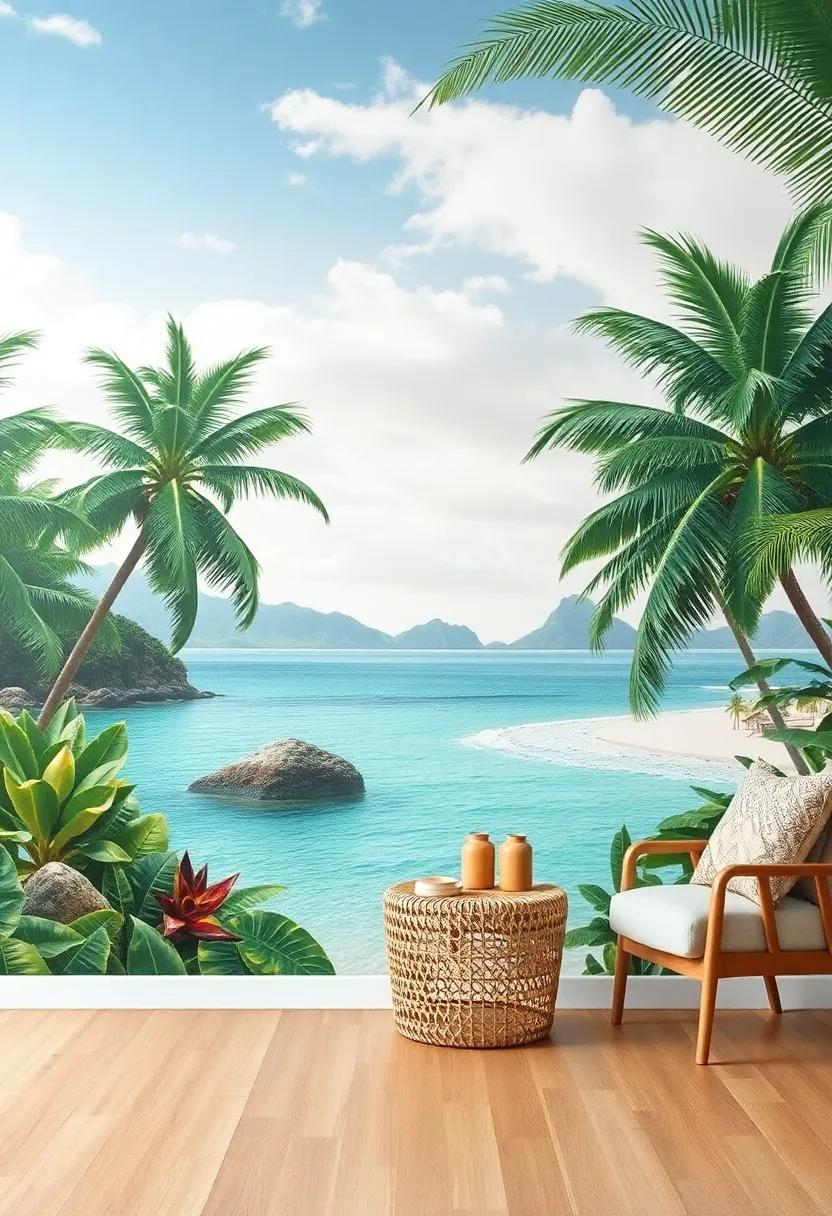 Tropical Landscape Murals: Make⁣ a bold ‌statement with a tropical ‌landscape mural, immersing your‌ space in ⁣a ​panoramic paradise