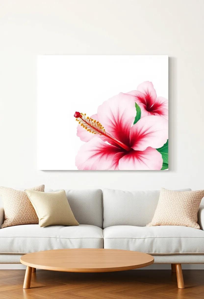 Watercolor ‌Hibiscus Canvas: Embrace the beauty of ​tropical florals with a delicate watercolor hibiscus canvas ‍that brings⁣ a touch of paradise⁤ to your room