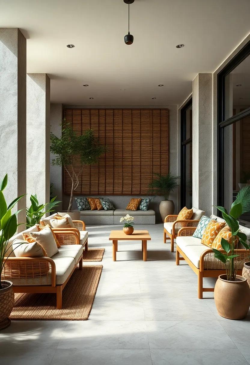 Use natural ⁢reed⁤ mats to enhance your outdoor seating areas and provide texture and comfort