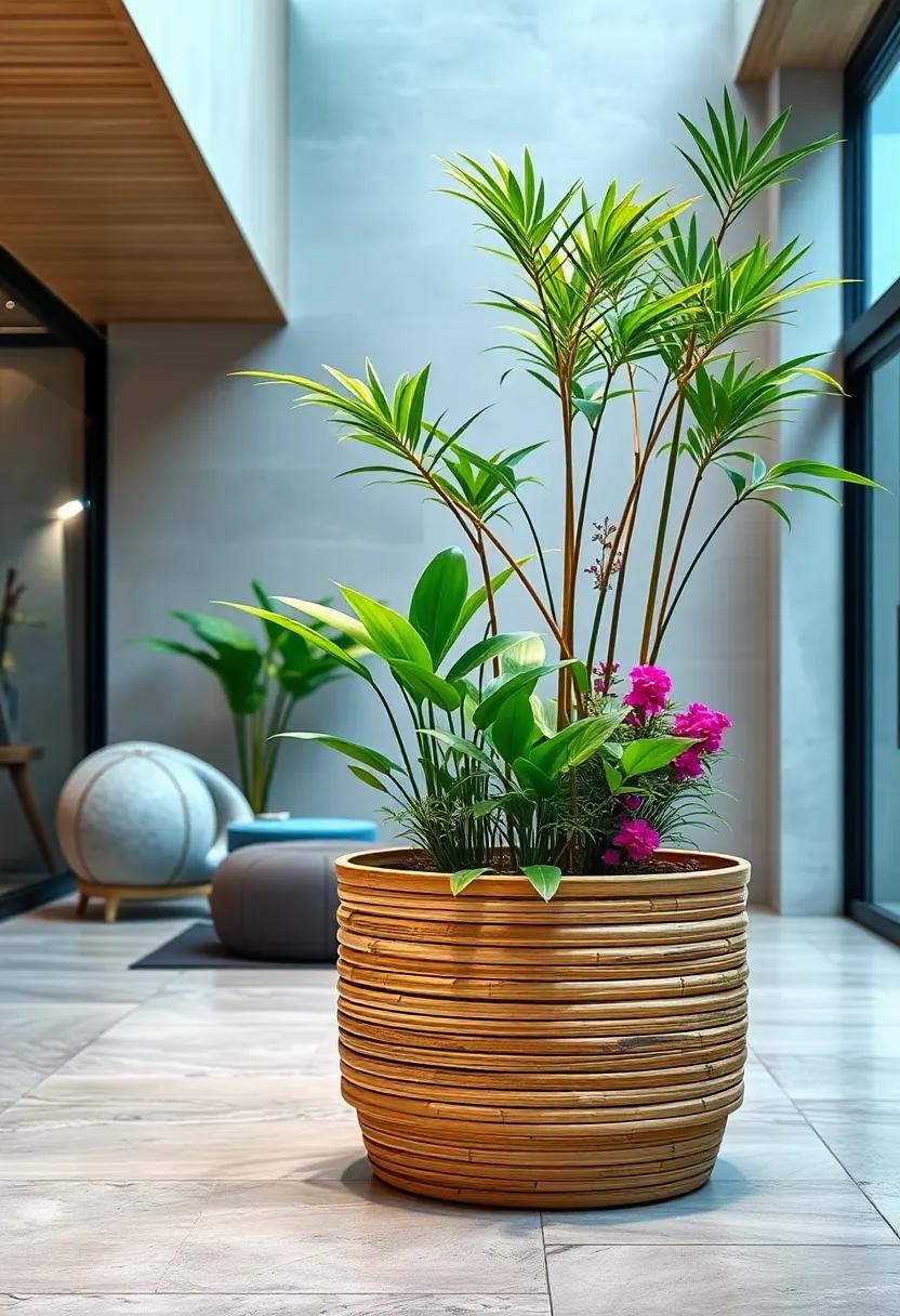 Create a DIY bamboo planter to enhance your garden or patio while promoting healthy plant growth