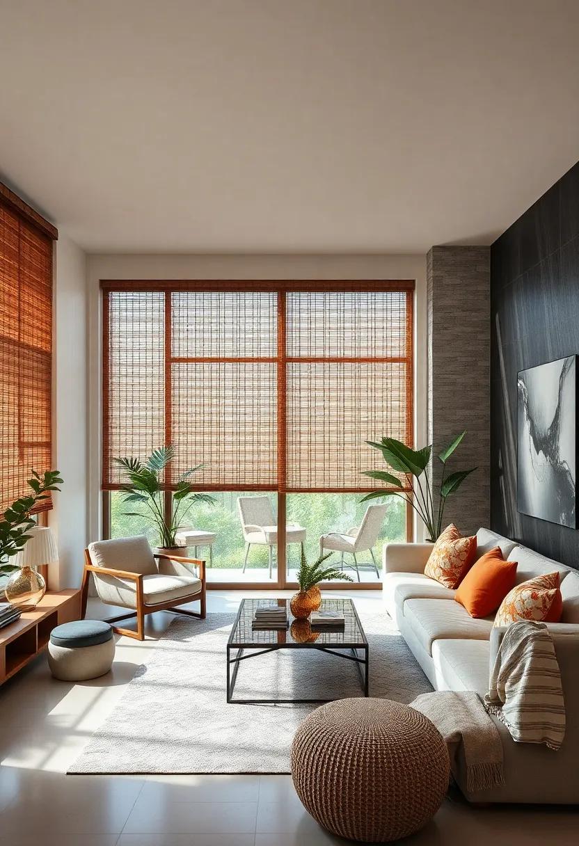 Design bamboo blinds to let in light while offering style and privacy to any room