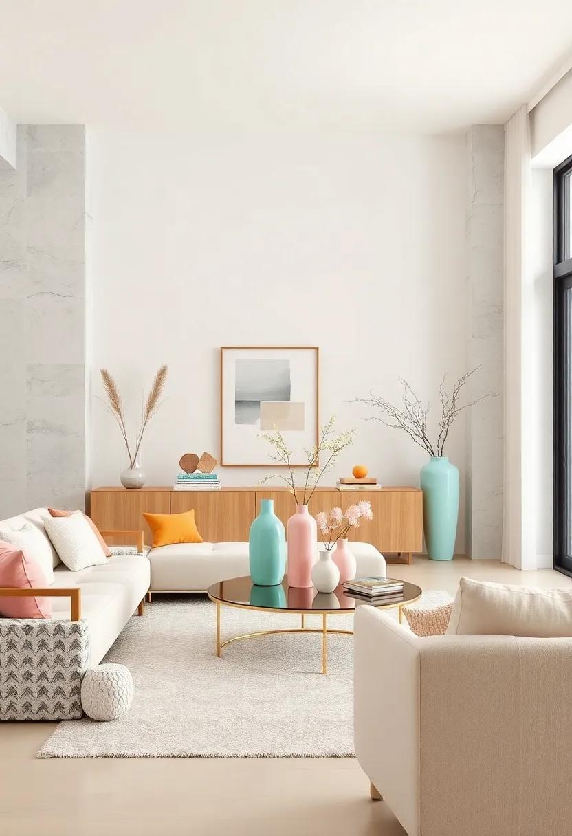 Minimalist Pastel ‌Accessories: Opt for sleek, pastel-colored vases or decorative objects to maintain a clean⁢ yet colorful aesthetic