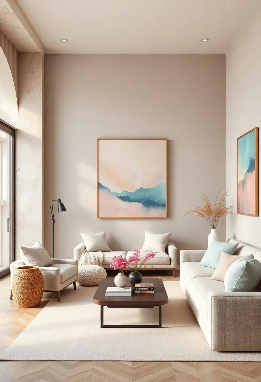 Soft Pastel ⁢Artwork: Hang⁤ pastel-toned paintings or prints that ⁢evoke​ calmness and‍ inspire creativity within ⁤your space