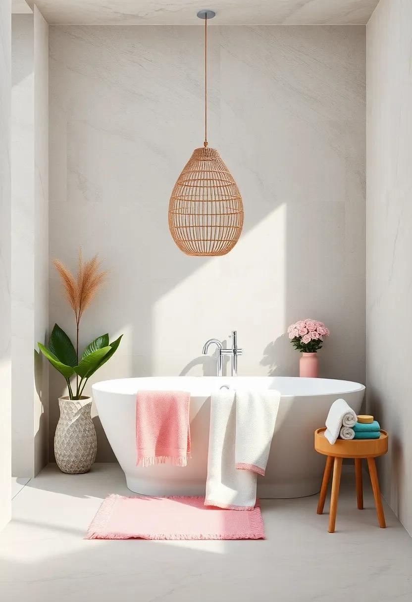 Whimsical Bathroom Decor:‌ Incorporate pastel towels and bath mats ​for a ⁢refreshing ‍and playful bathroom vibe
