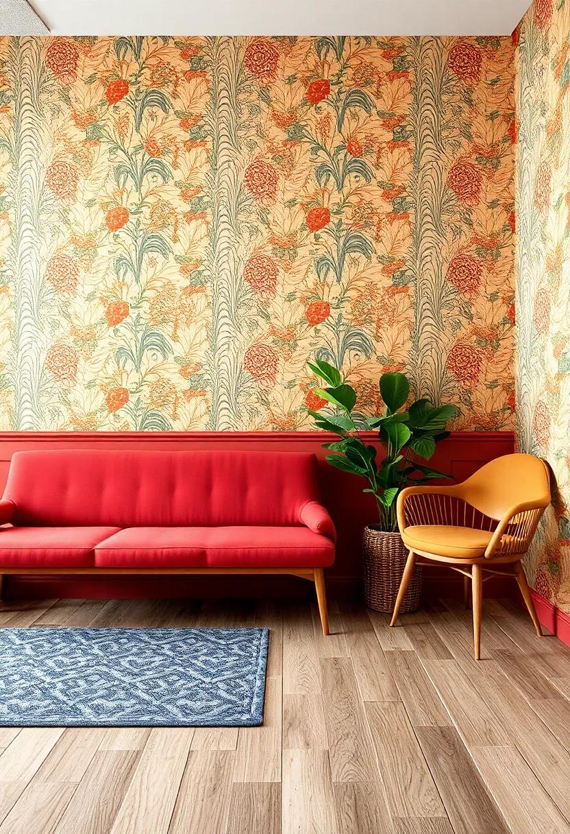 Echoes of the Past:⁤ Vintage⁤ Wallpapers Resurrected in Modern Interiors