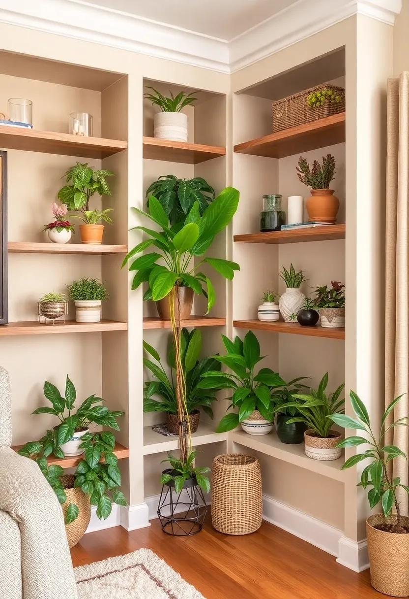 Utilize Corner Space: ‍Maximize awkward corners by ⁤integrating shelf⁤ units specifically designed to showcase your botanical collection