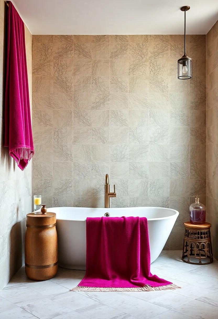 Velvet Hammam Towels:​ Opt for rich, textured hammam towels ​in vibrant colors ​that combine traditional styles with modern ⁢luxury for your bathing routine