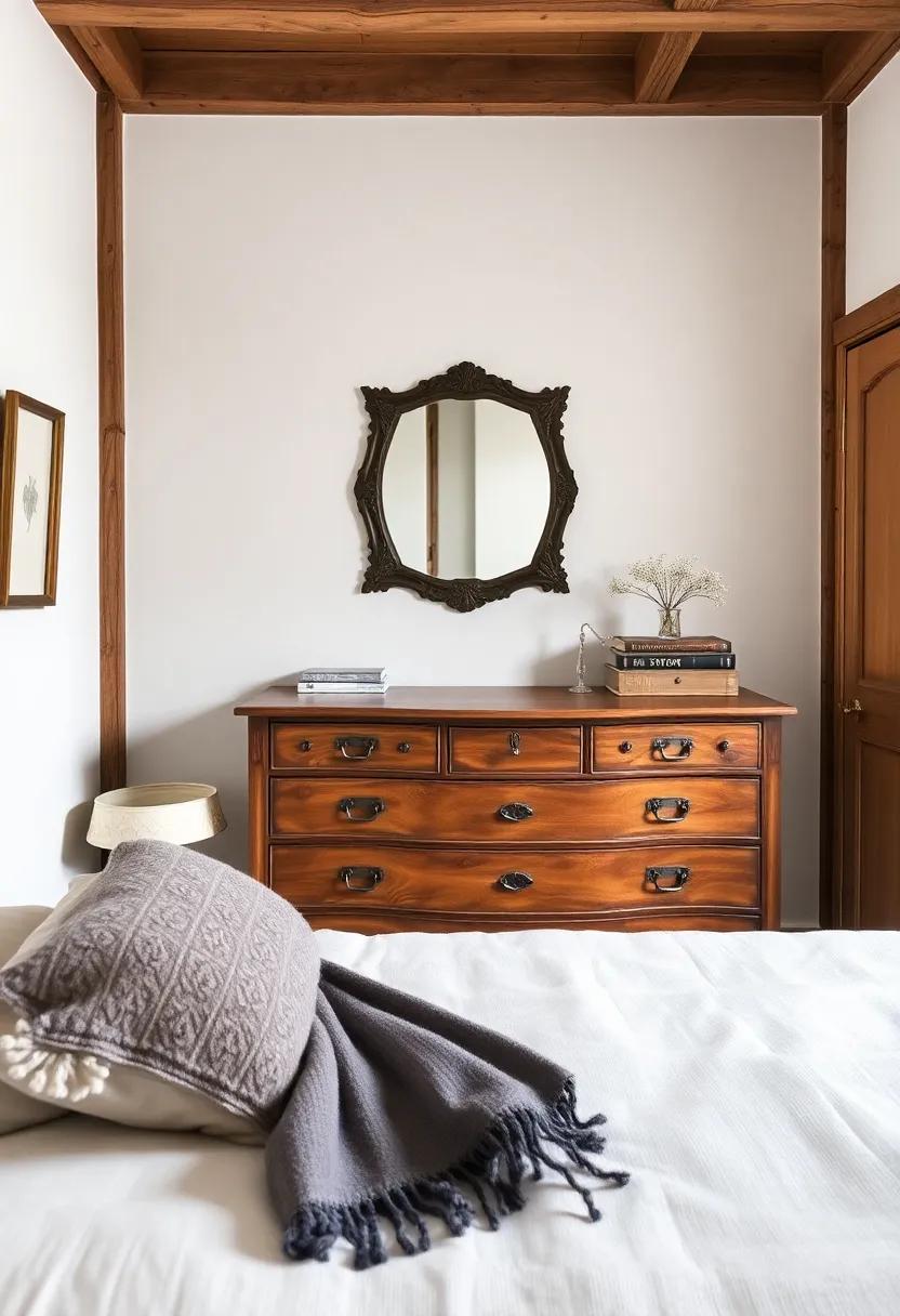 Incorporate an‍ Antique Dresser: A vintage dresser not only provides ‍functional storage but also doubles as a stylish statement piece with its vintage hardware and ornate designs