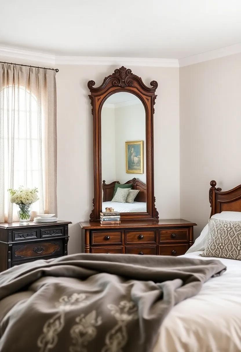 Pair with Antique Mirrors: Incorporate an antique mirror to create an illusion of space, ‍reflecting‍ light, and adding a touch of elegance to your vintage bedroom