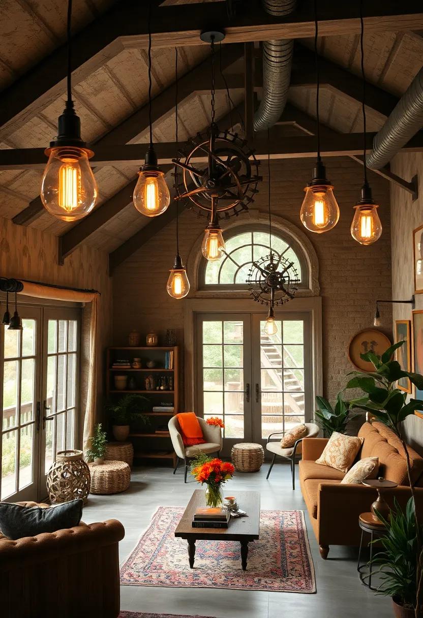 Steampunk Sanctuary: An avant-garde abode incorporates retro-futuristic light fixtures made ⁣from gears and metal tubes,offering a unique fusion of Victorian nostalgia and modern ⁣innovation
