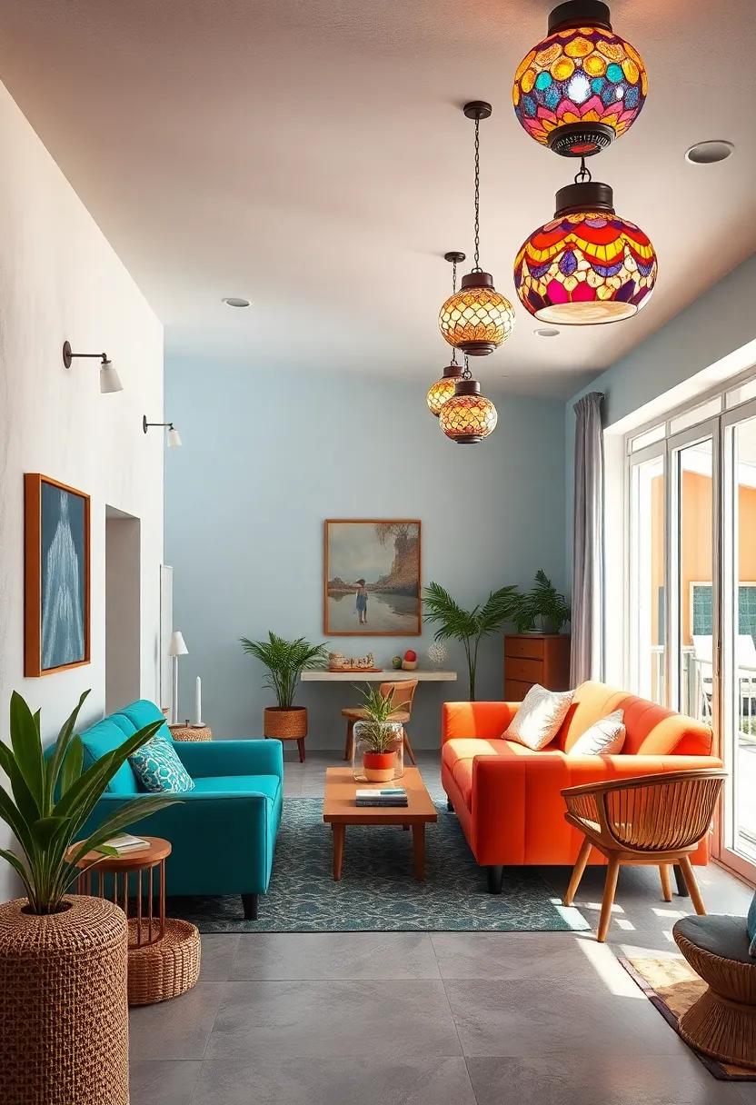 Mid-Century Marvel: A classic mid-century ⁤home showcases ⁢minimalist lighting fixtures ⁢with geometric designs, proving that simplicity can‌ be strikingly stylish