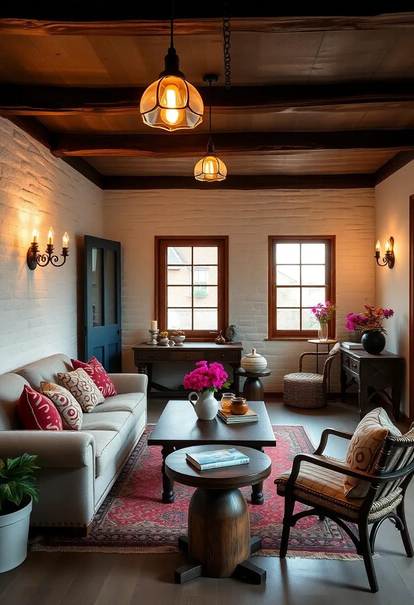 Cottagecore ‌Chic: This enchanting cottage sports floral‌ designed ‍sconces that evoke a sense of ⁢nostalgia and whimsy, seamlessly blending with the home’s pastoral charm