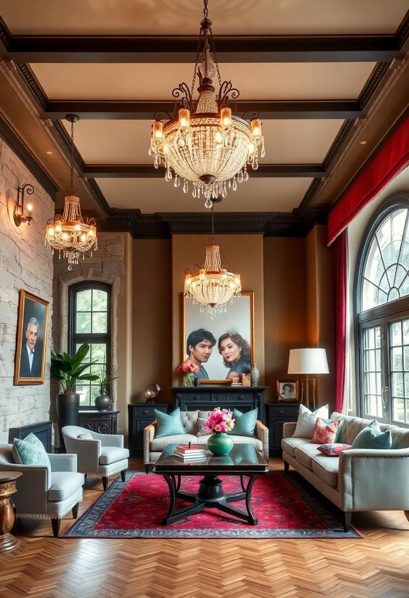Victorian Glamour: This restored Victorian home highlights ornate crystal chandeliers, where the opulence ​of the past meets the vibrancy of contemporary style, dazzling every ⁢visitor
