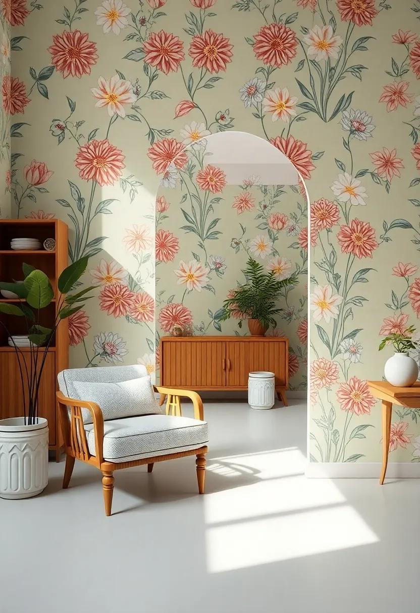 Captivating Floral Designs: Nature’s Touch in Retro Interiors