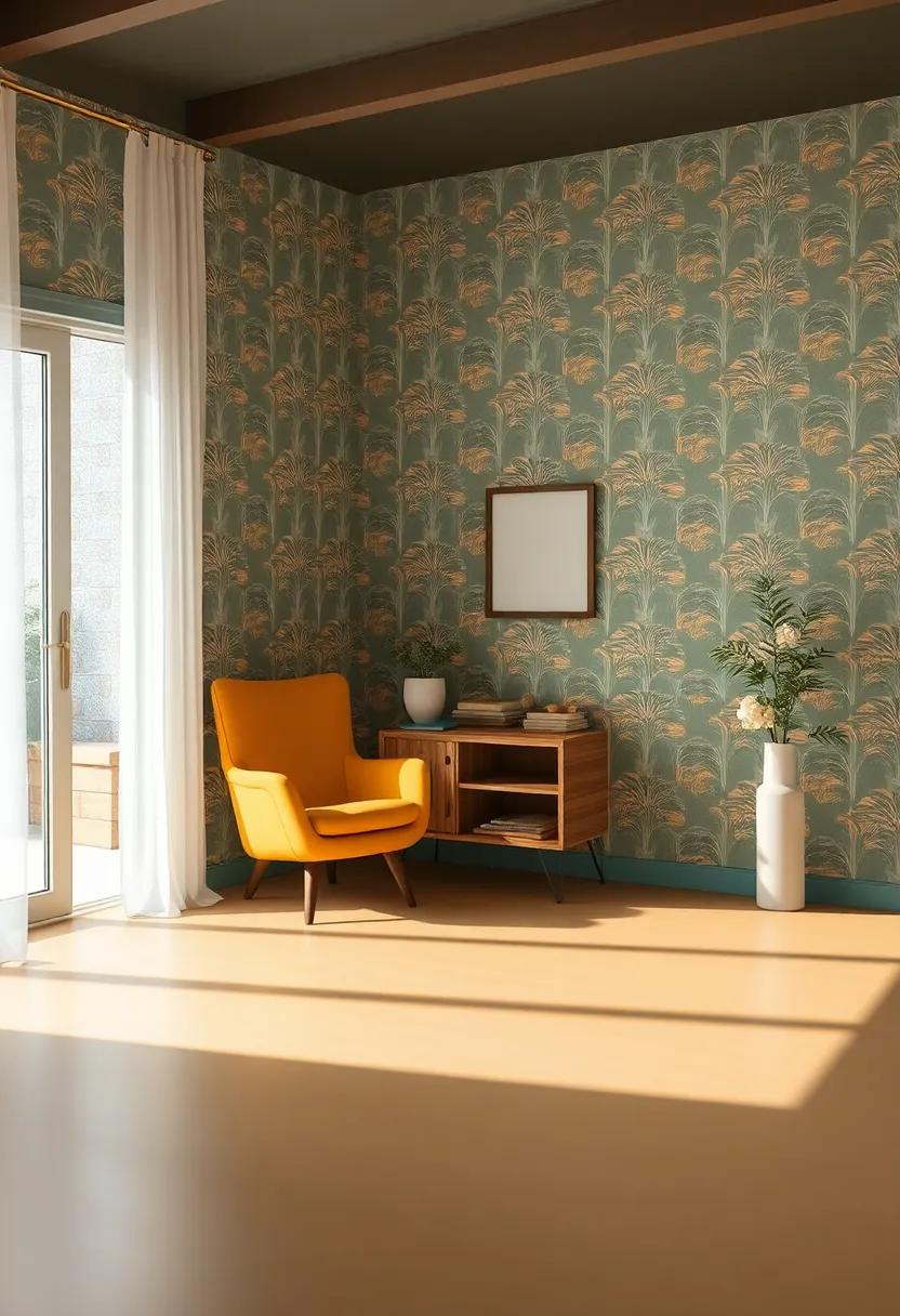 Unconventional Spaces: Integrating Retro Wallpaper in Modern Homes